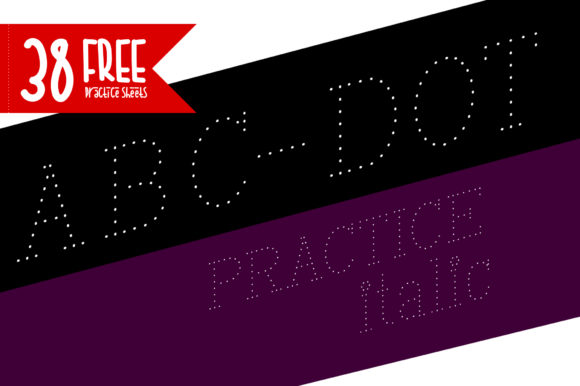 ABC Dot Practice Italic Font