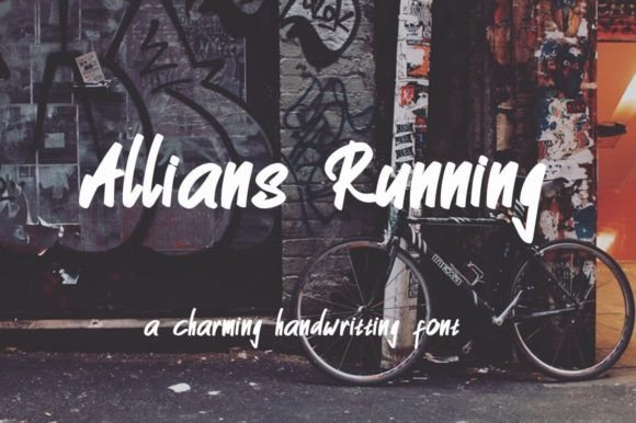 Allians Running: A Handwritten Font for Creative Projects
