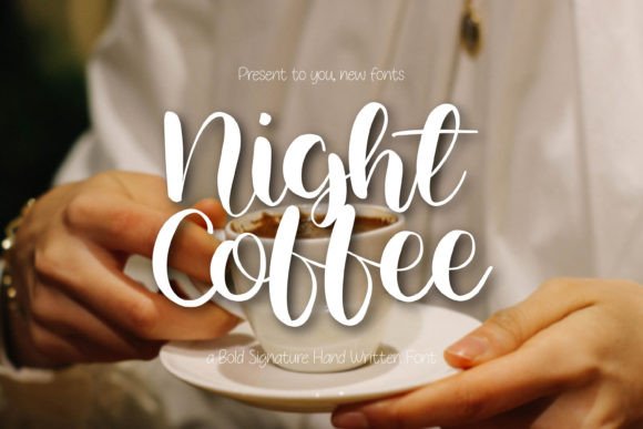 Night Coffee Font: Elegant Script for Digital Marketing