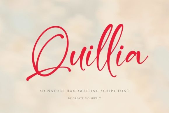 Quillia: A Bold Script Font for Web Design