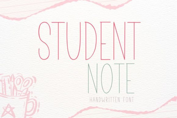 Student Note Font for Editorial Design